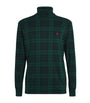 Cotton Plaid Rollneck Top