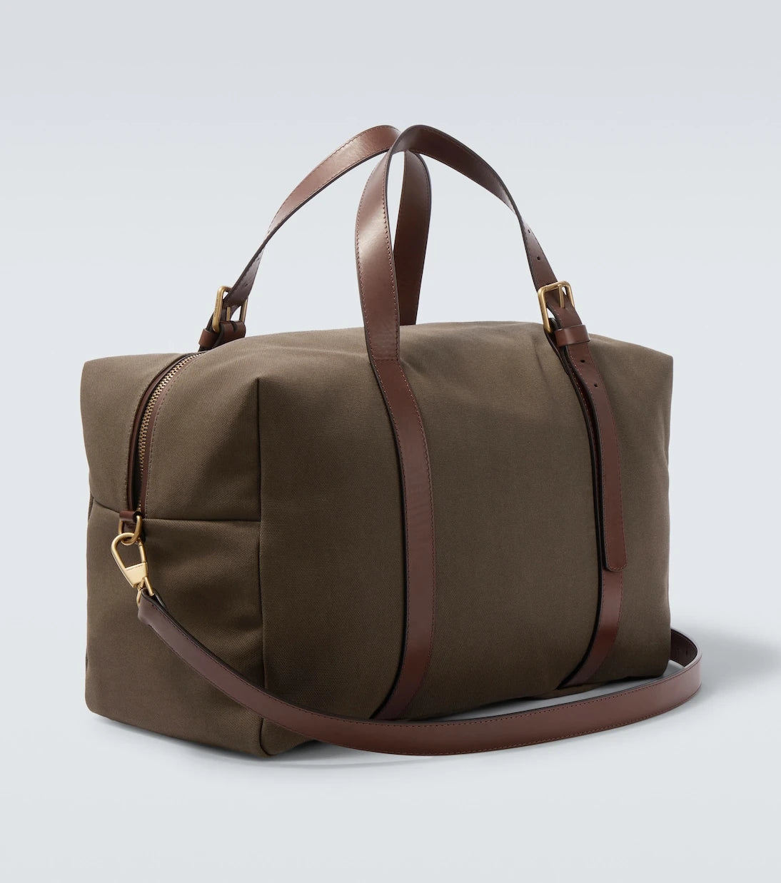 Giorgio Armani - Leather-trimmed canvas duffel bag
