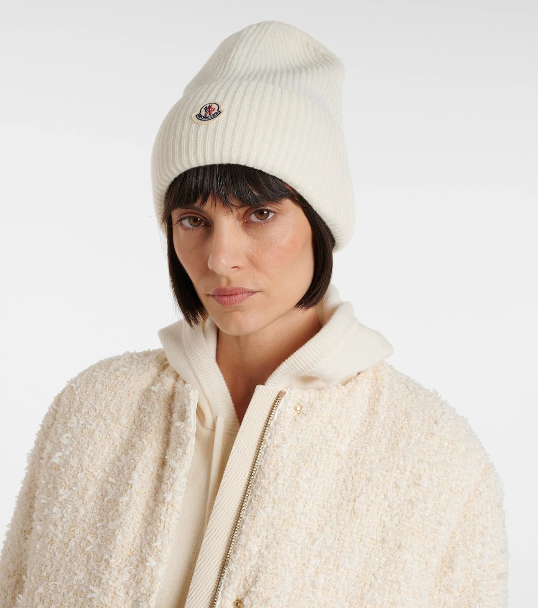 Moncler - Ribbed-knit virgin wool beanie