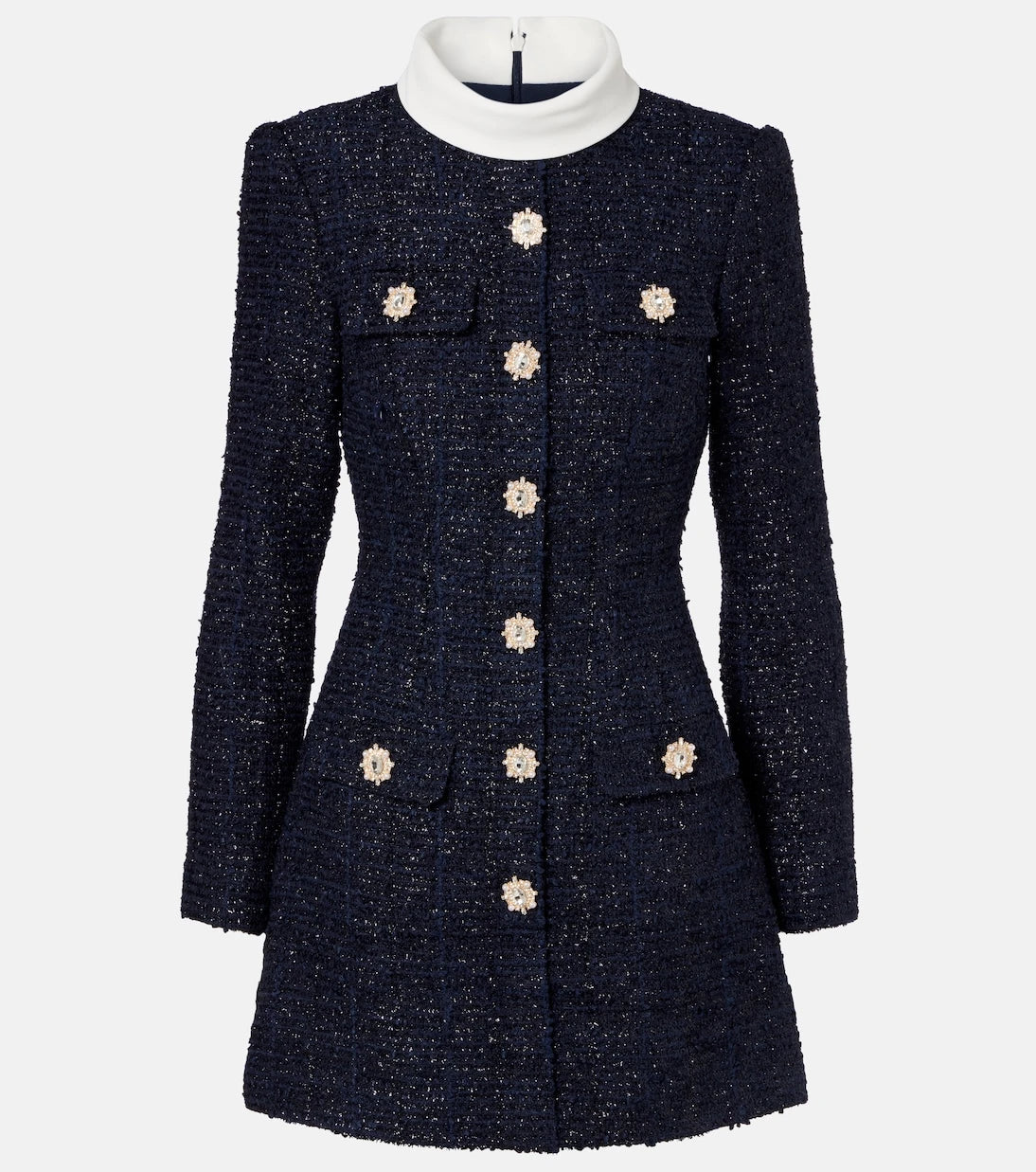 Self-Portrait - Bouclé minidress