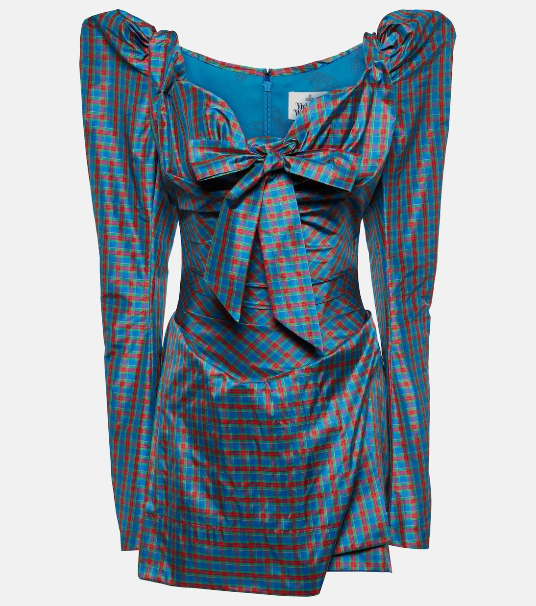 Vivienne Westwood - Bow-detail checked minidress