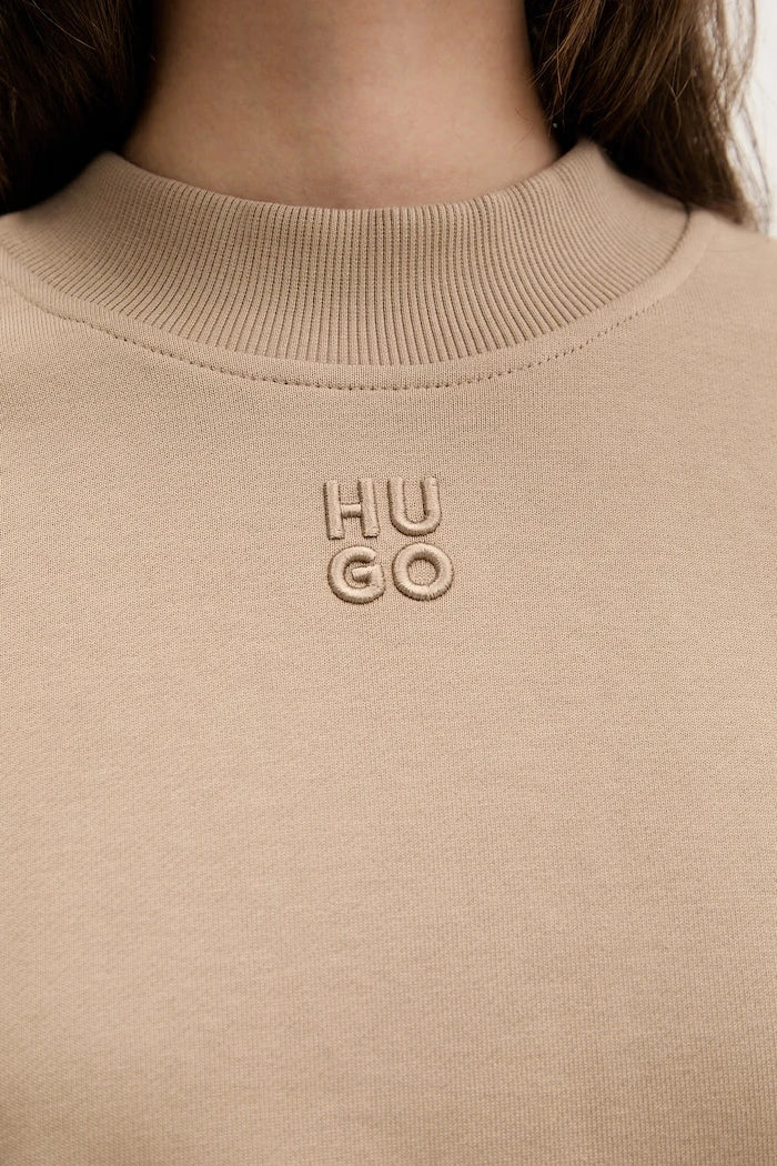 HUGO Kadın Pamuklu Kapüşonlu Sweatshirt Daxandria
