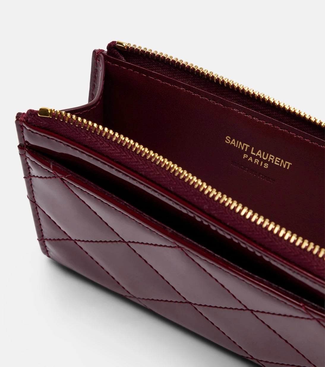 Saint Laurent - Paris Fragments patent leather card holder