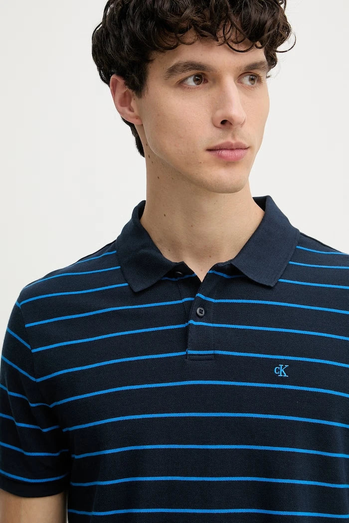 Calvin Klein Jeans тениска с яка мъжка памучна