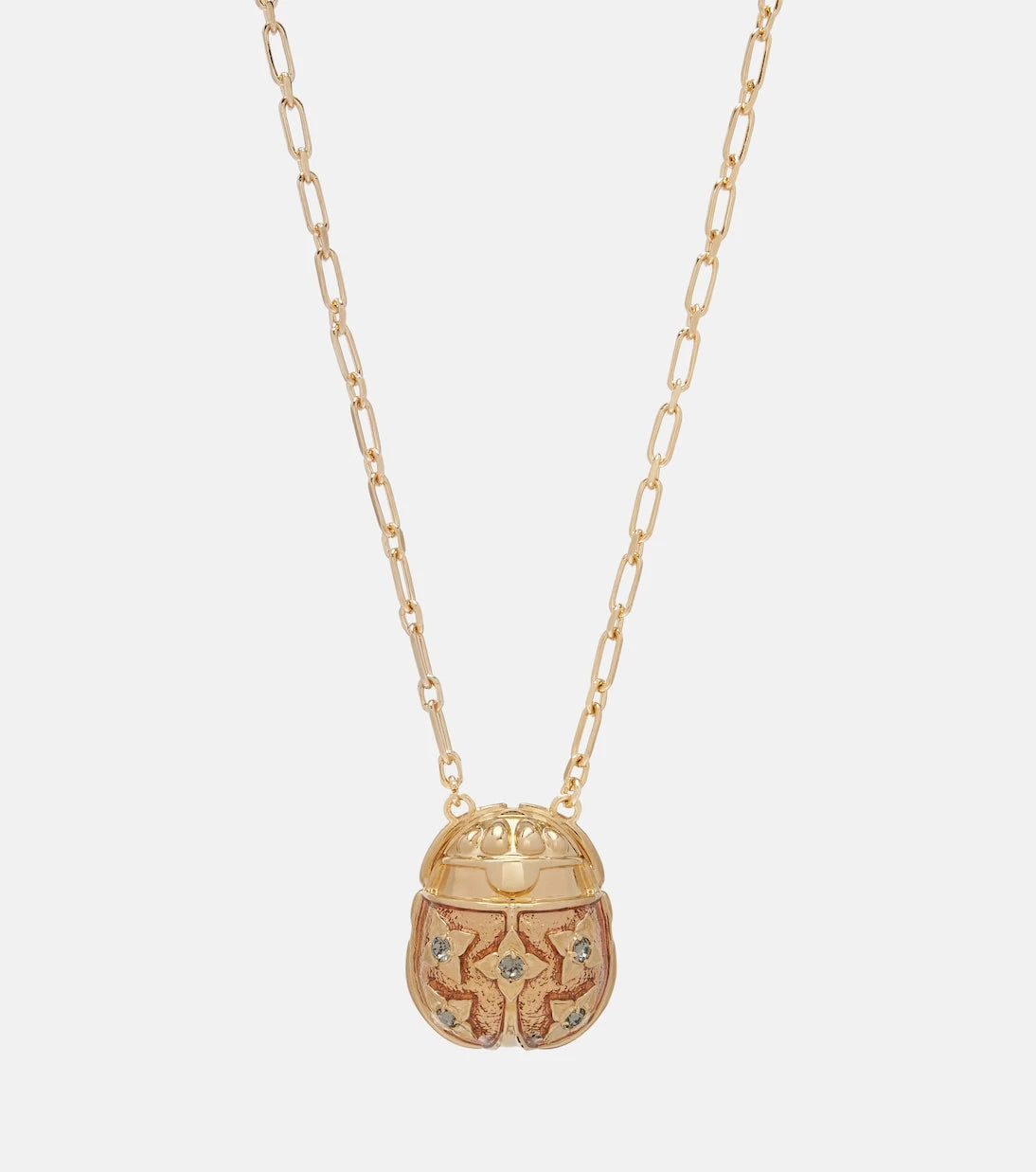 La DoubleJ - Lady Scarab gold-plated pendant necklace
