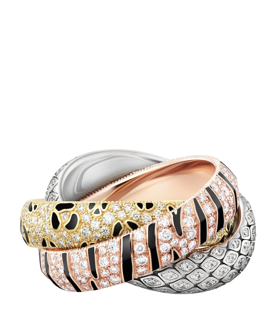 Gold and Diamond Trinity Wild One Ring