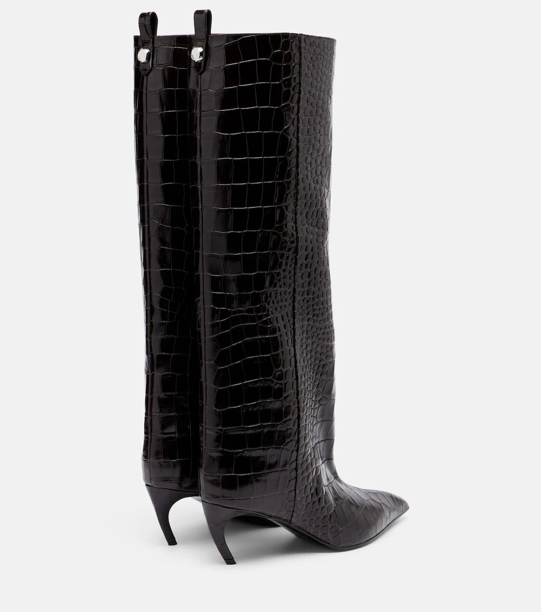 The Attico - Lea croc-effect leather knee-high boots