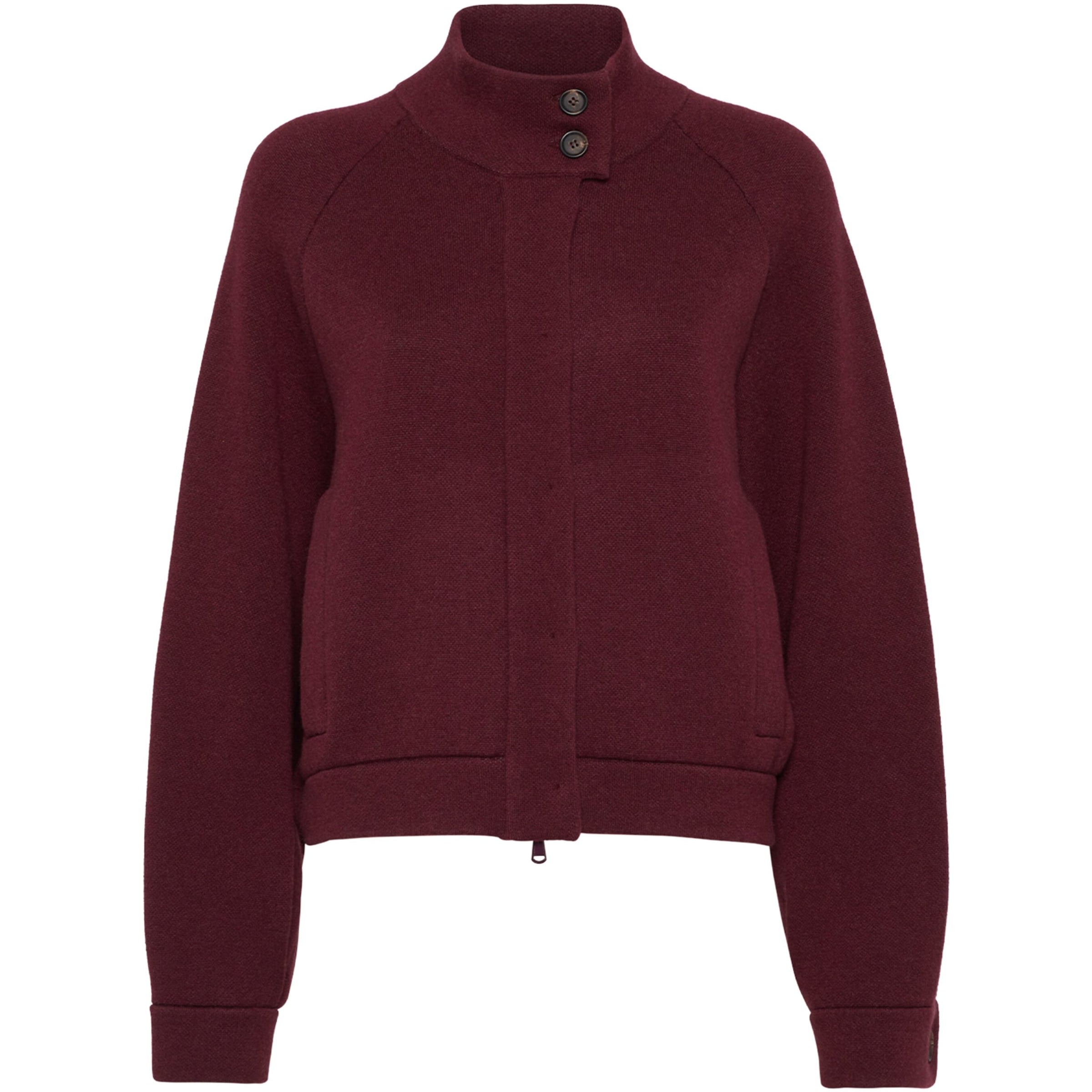 Cashmere-Blend Double Knit Jacket