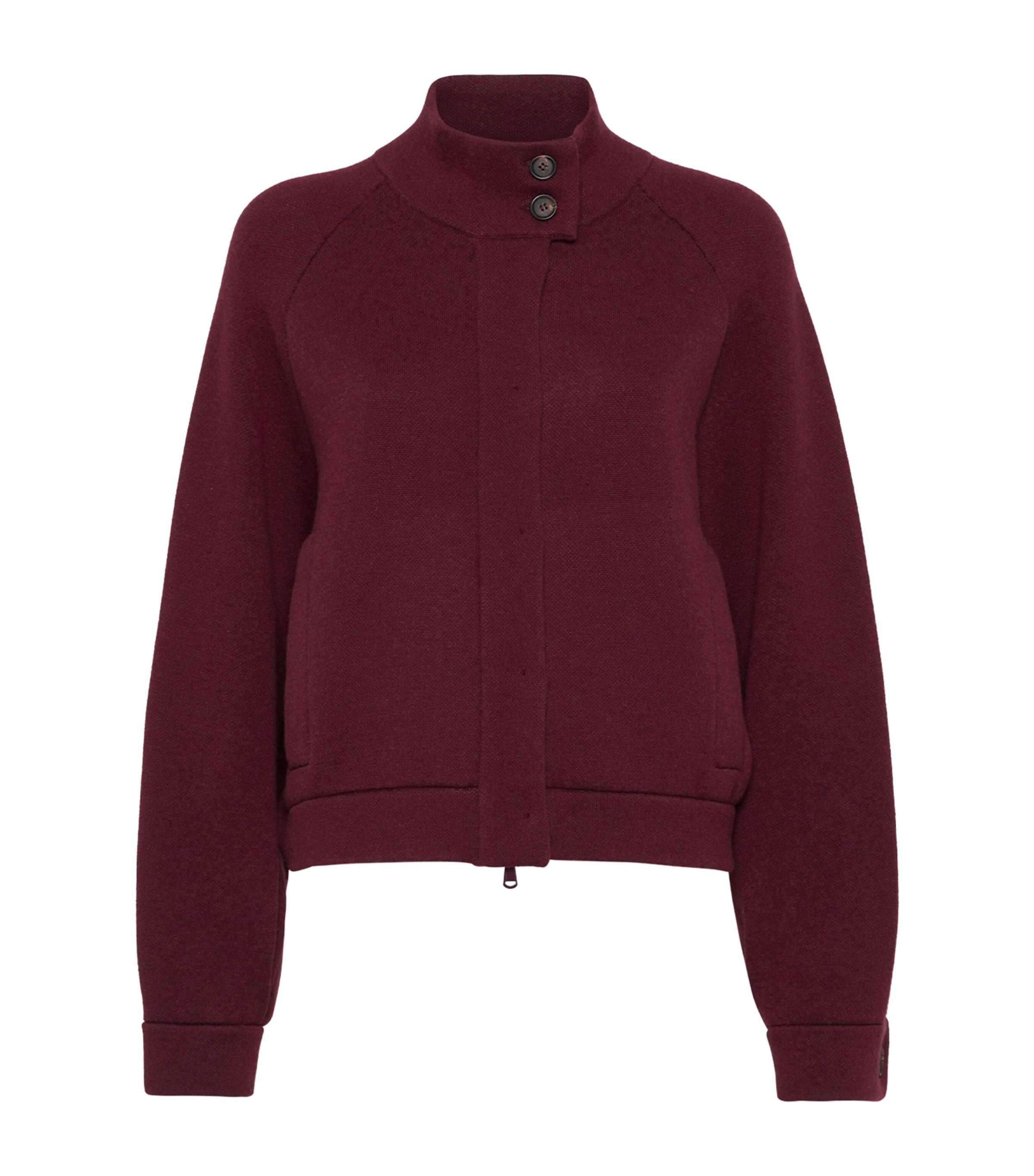 Cashmere-Blend Double Knit Jacket