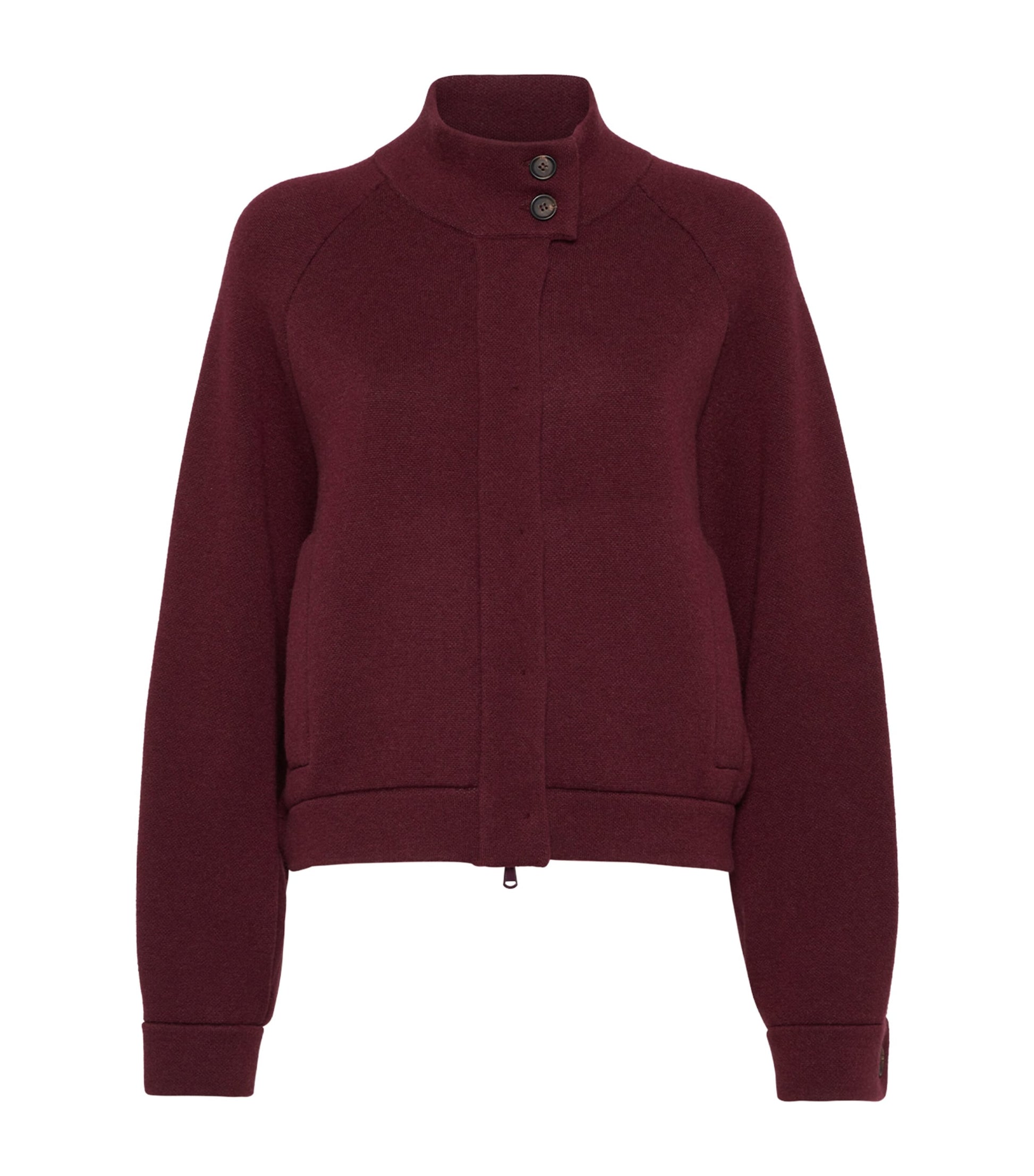 Cashmere-Blend Double Knit Jacket