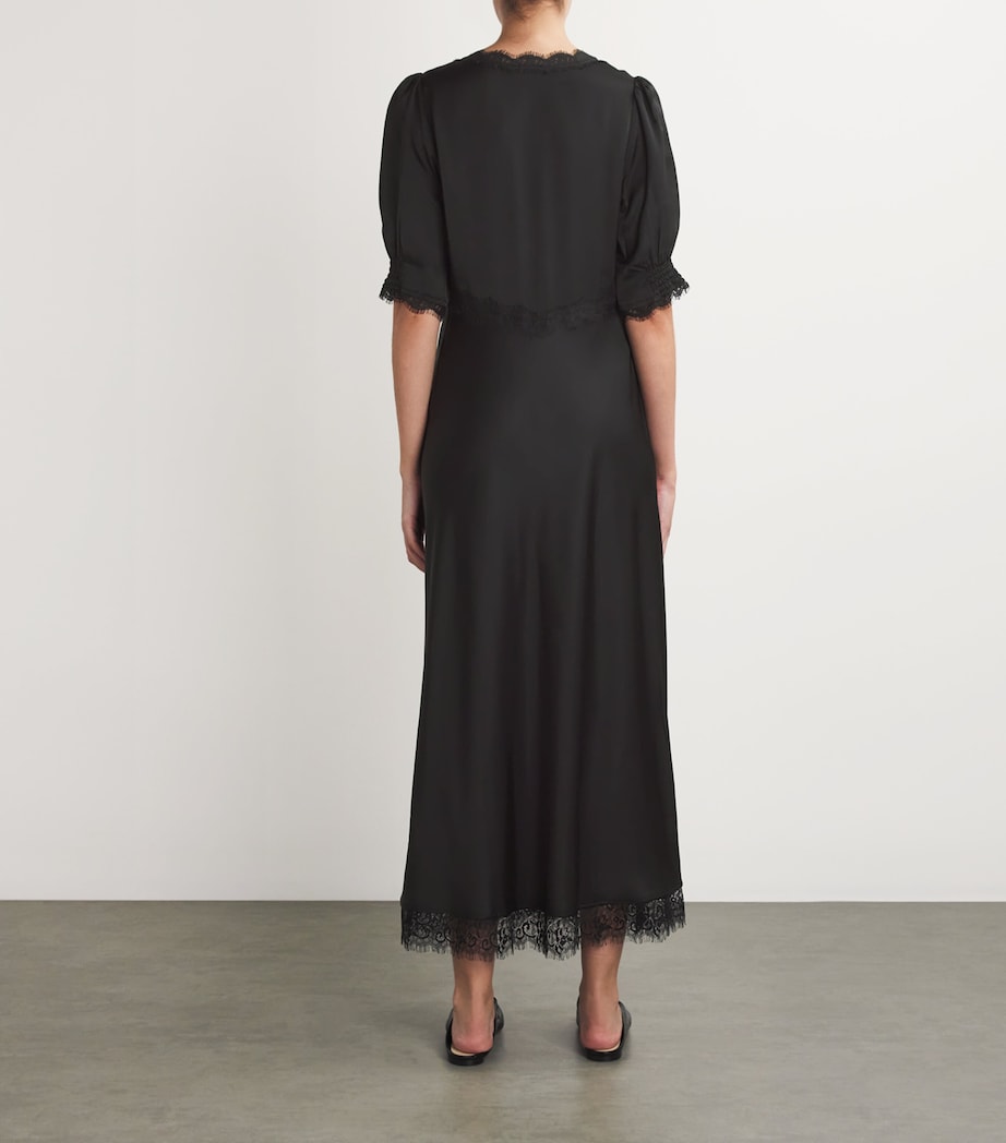 Rixo Black Annina Maxi Dress
