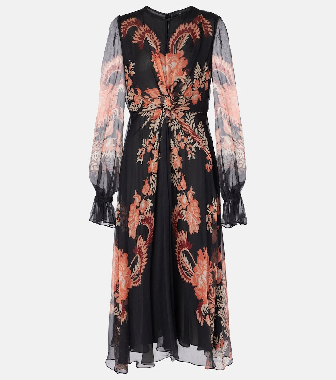 Etro - Floral silk midi dress