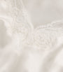 Gilda & Pearl Ivory Silk Lace-Trim In My Boudoir Long Nightdress