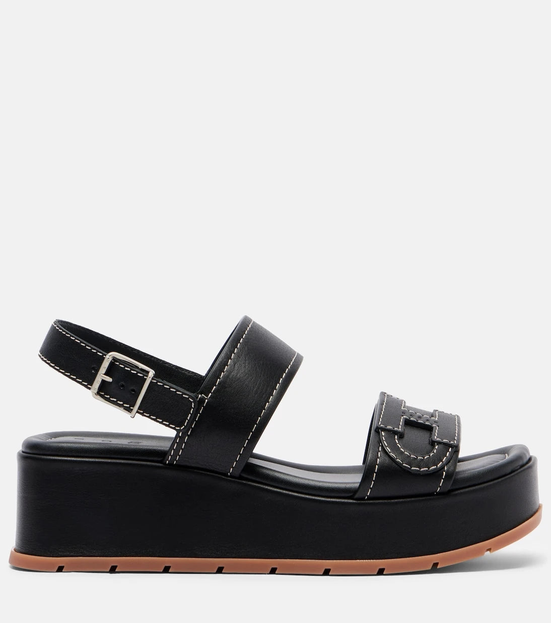 Hogan - H703 leather platform sandals