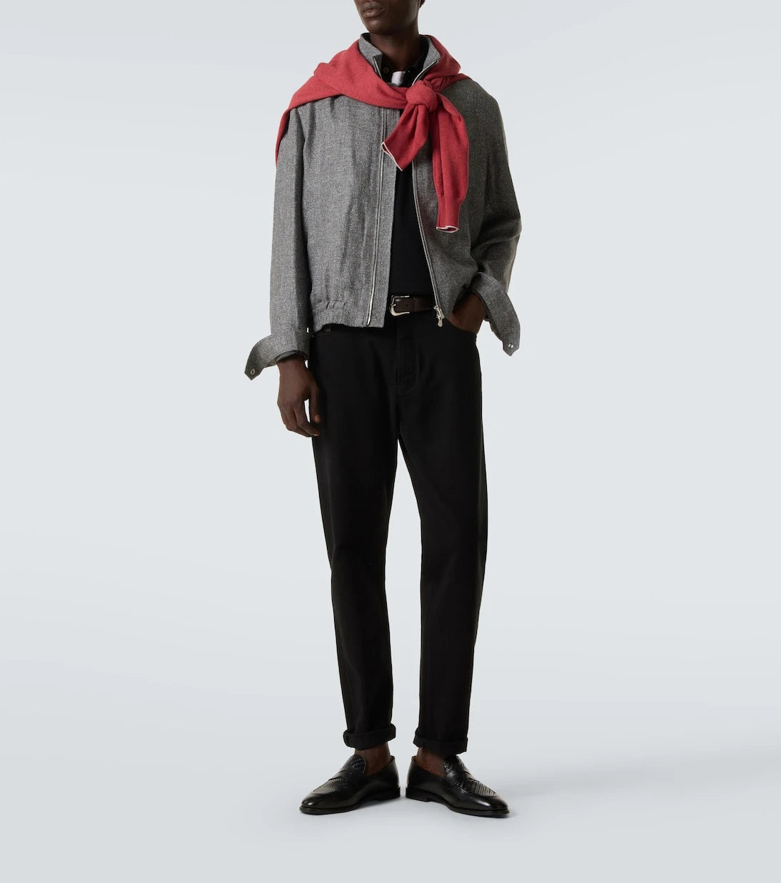 Brunello Cucinelli - قميص بولو من القطن المنسوج بنمط البيكيه