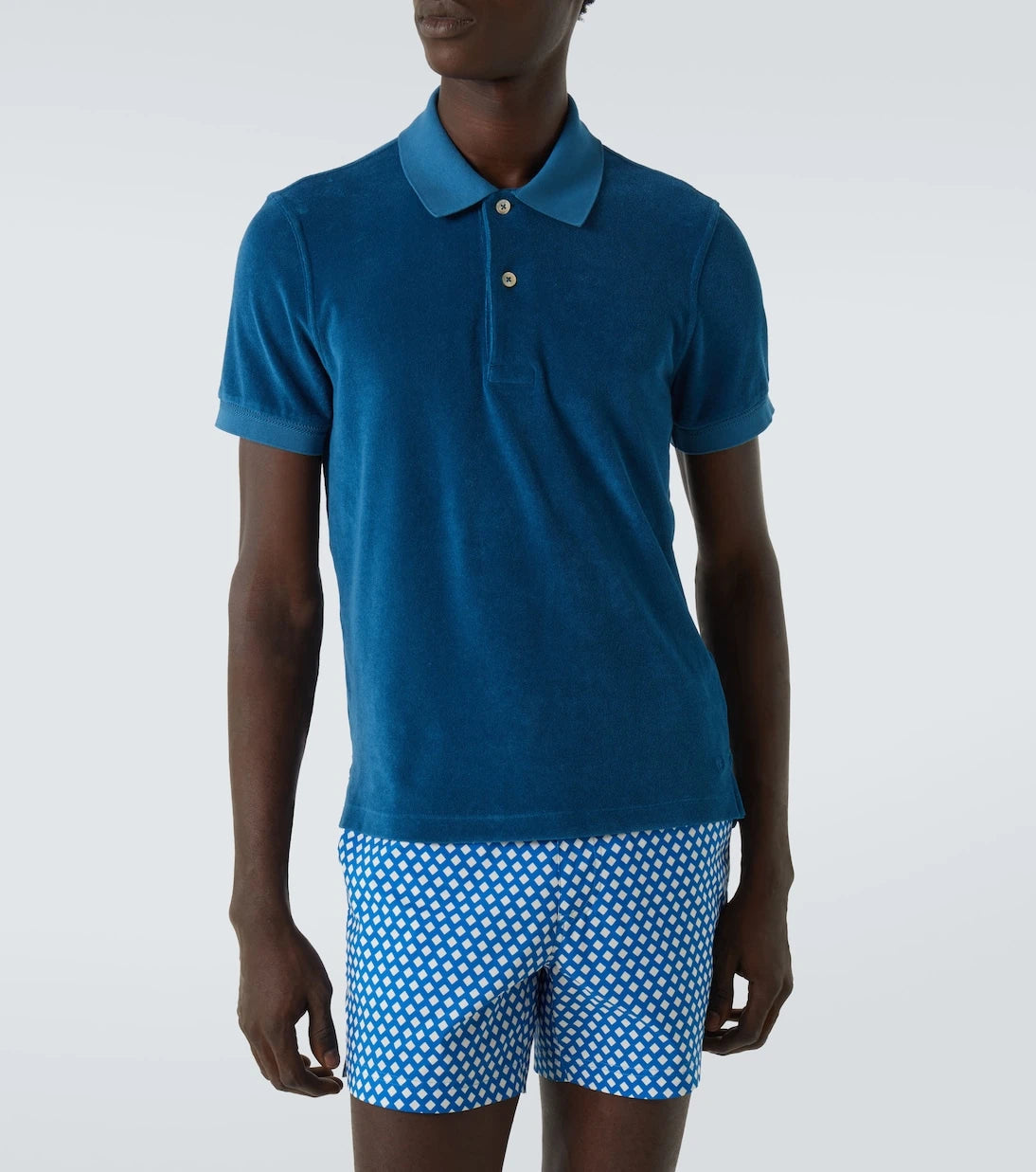 Tom Ford - Cotton-blend velvet polo shirt