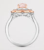 Platinum, Rose Gold and Diamond Ring