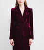 L'Agence Purple Velvet Marie Double-Breasted Blazer
