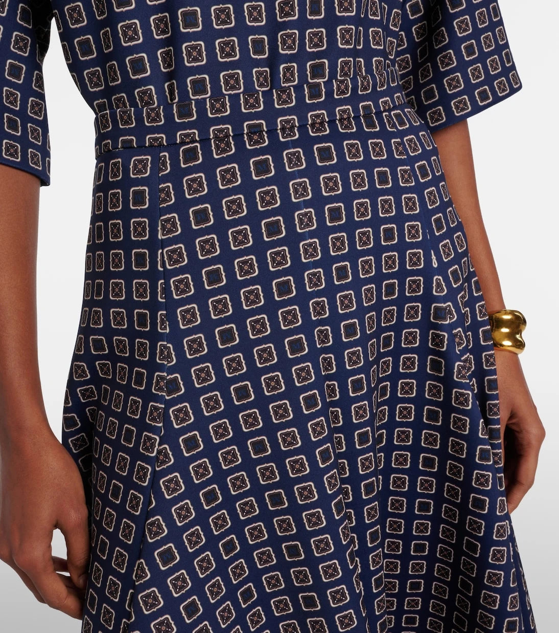 Max Mara - Benda printed jersey midi skirt