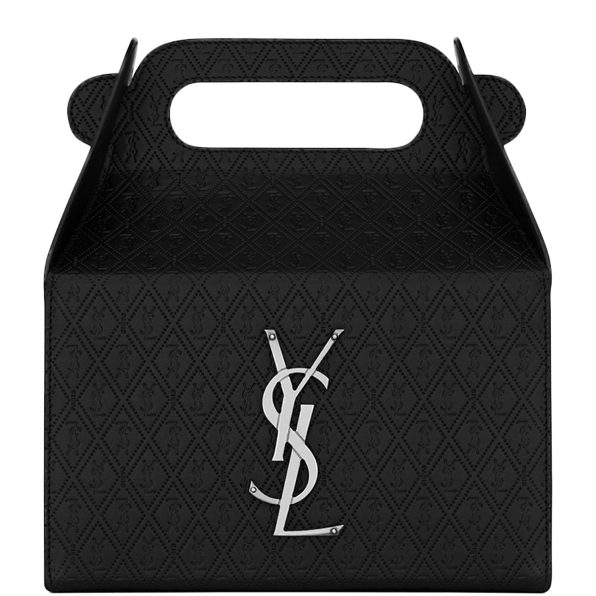 Saint Laurent Black Embossed Take-Away Box Bag