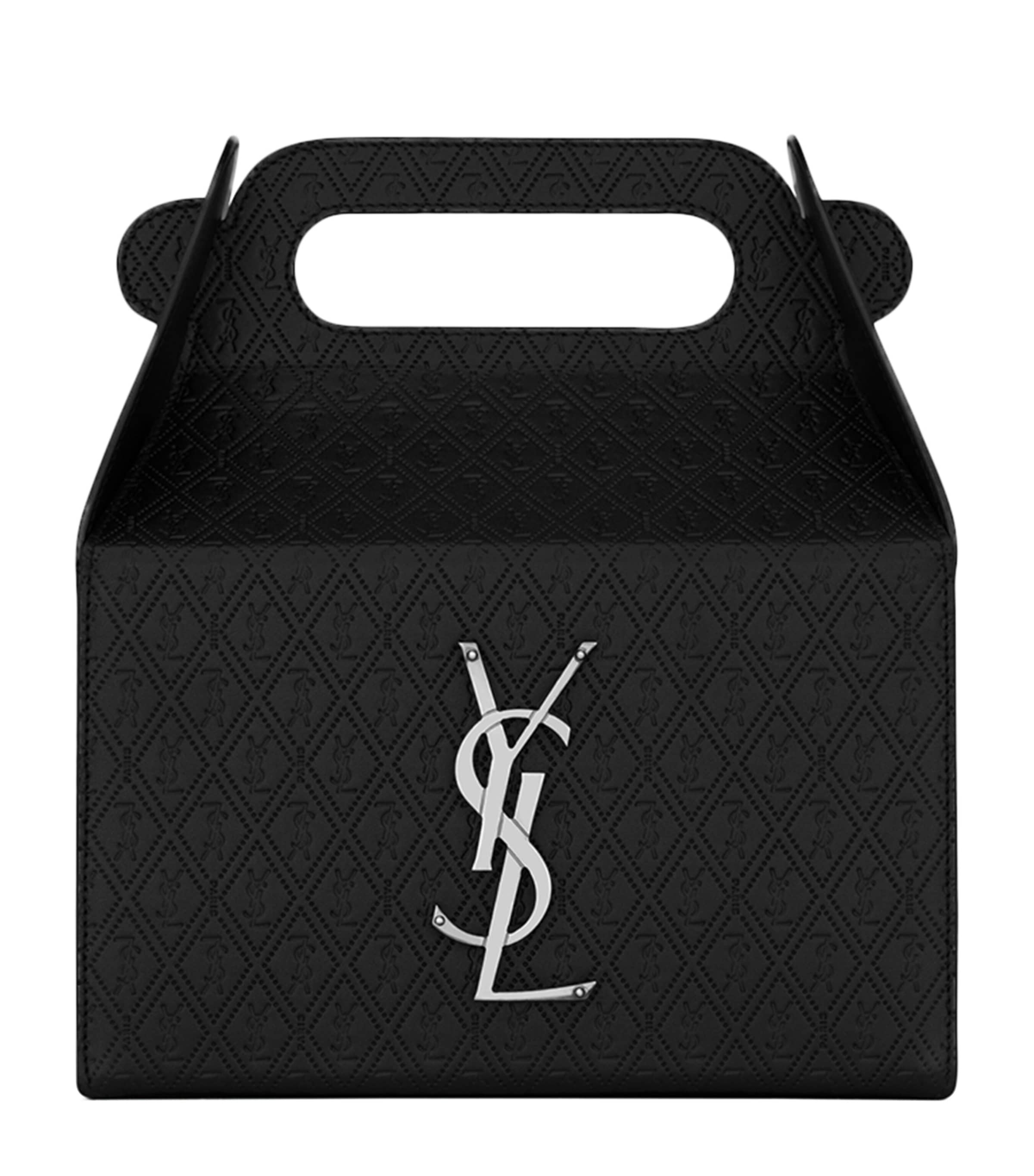 Saint Laurent Black Embossed Take-Away Box Bag
