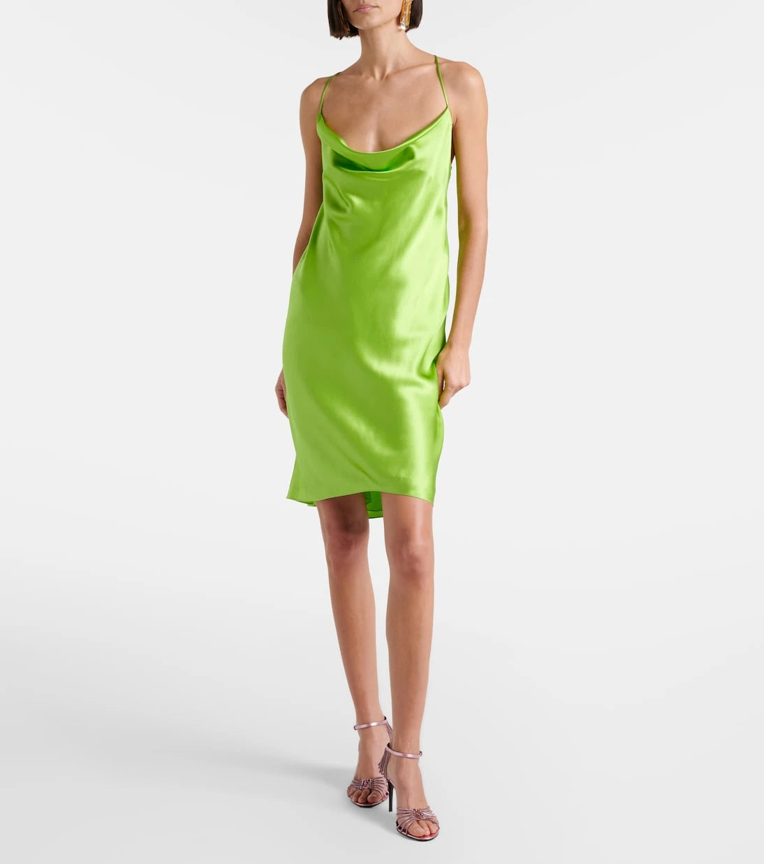 Saint Laurent - Silk satin slip dress