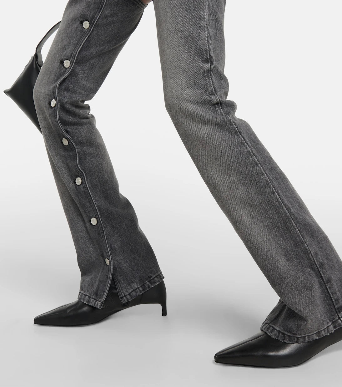 Courrèges - Button-down straight jeans