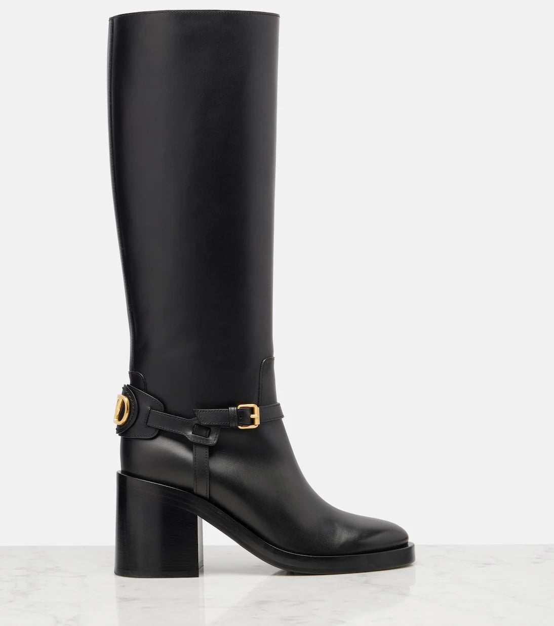 Valentino Garavani - VLogo leather knee-high boots