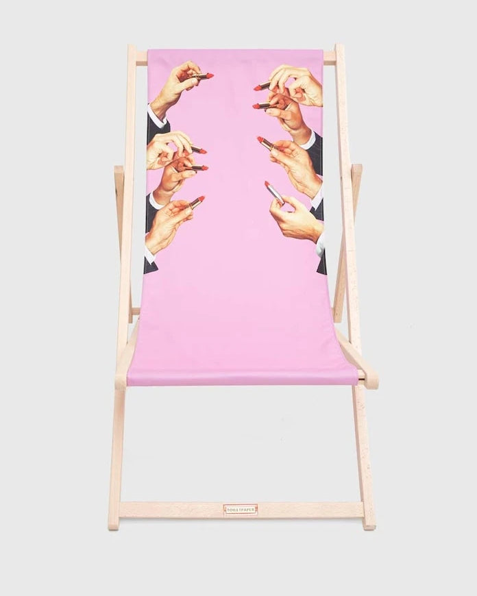 Seletti Lipstick Pink x Toiletpaper Şezlong