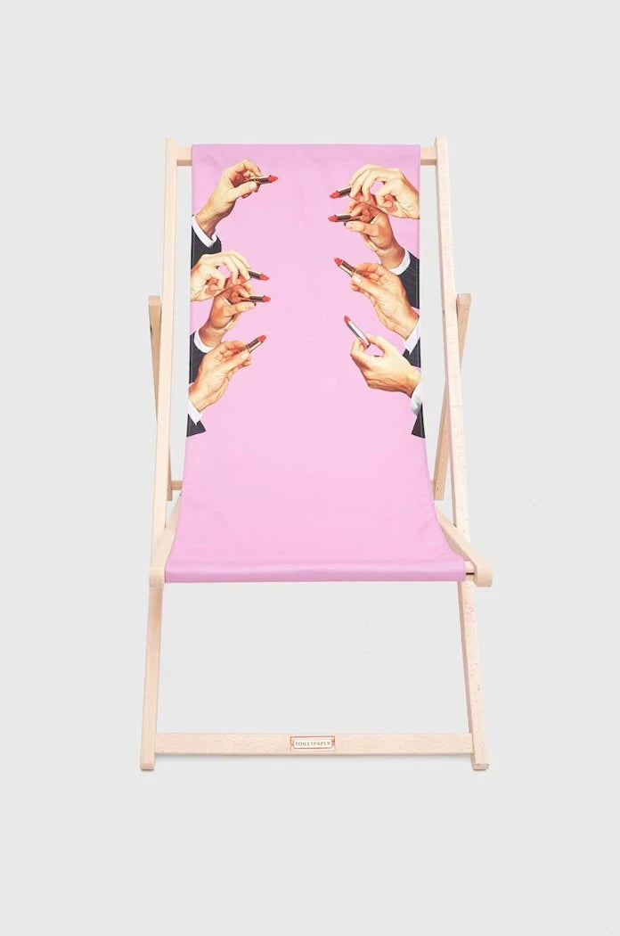 Шезлонг Seletti Lipstick Pink x Toiletpaper