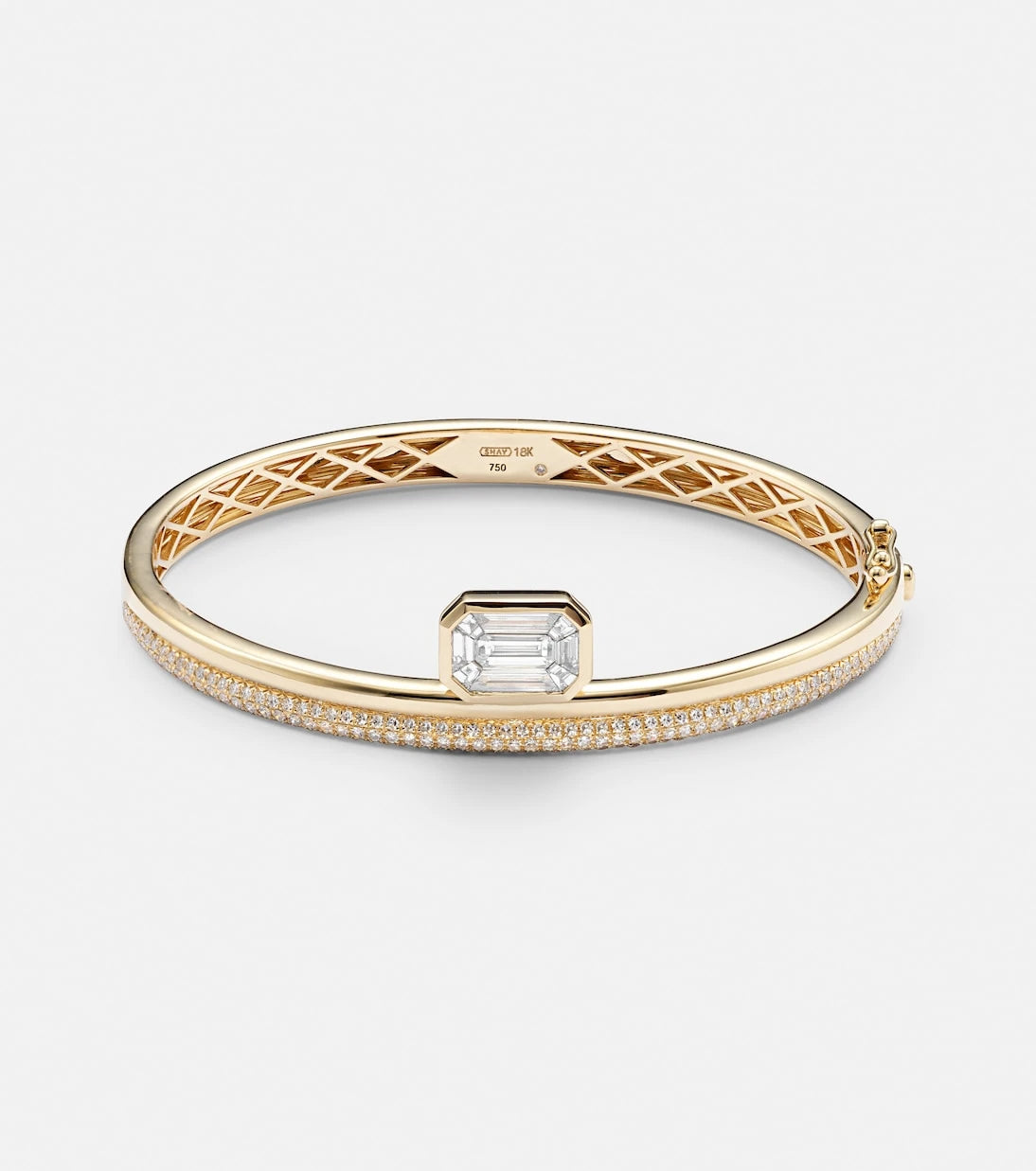 Shay Jewelry - 18kt gold bangle with diamonds