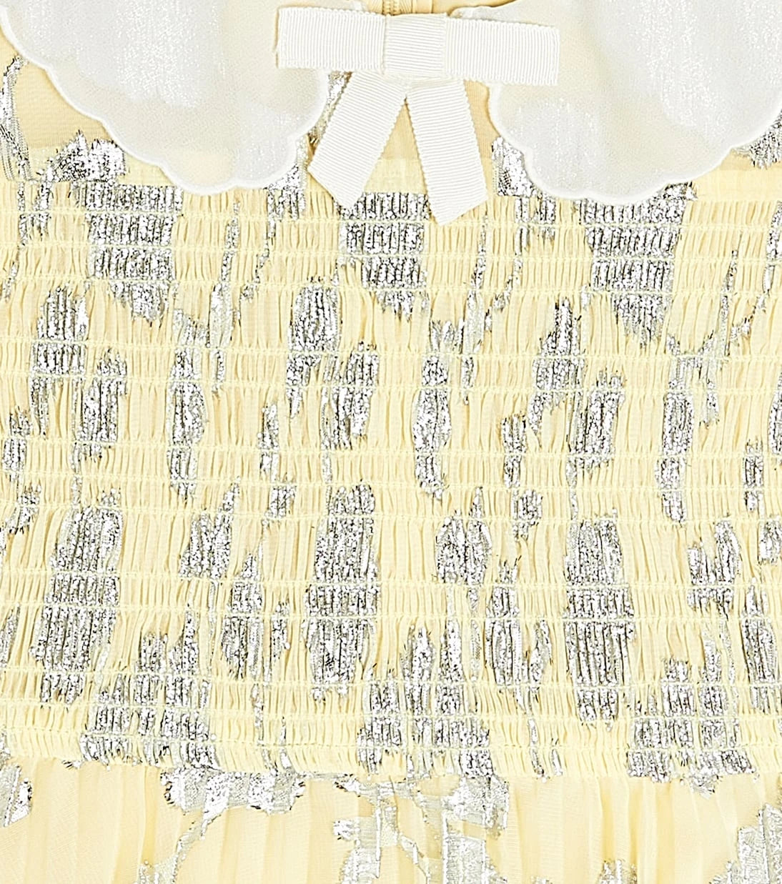 Self-Portrait Kids - Metallic jaquard chiffon dress