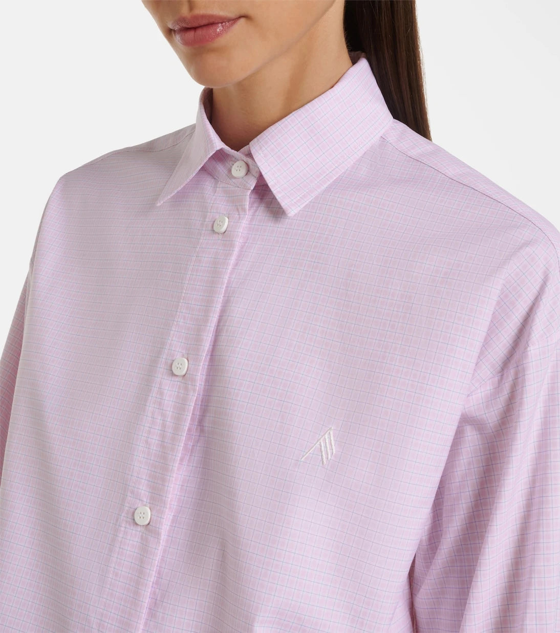 The Attico - Diana oversized checked cotton shirt