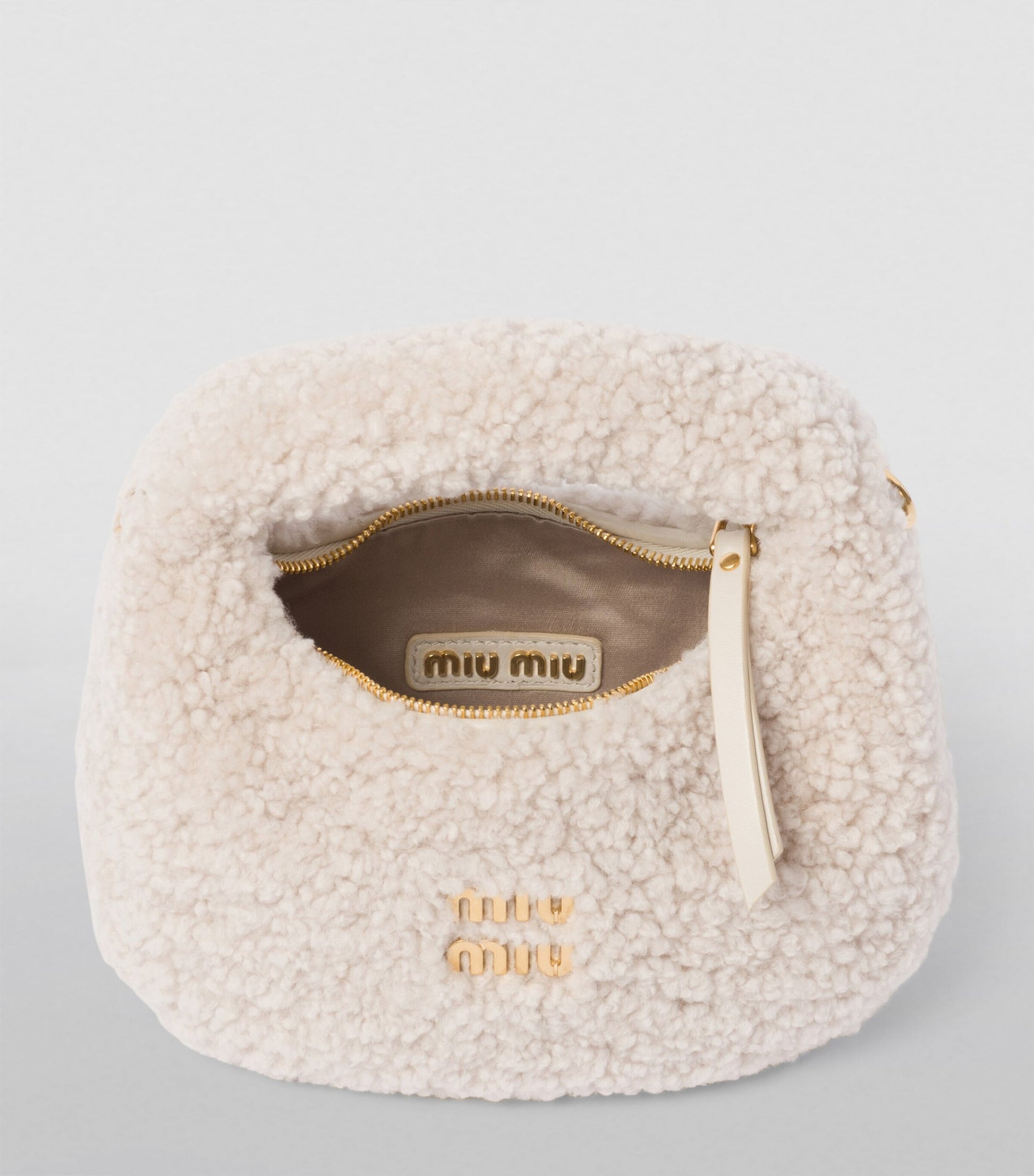 Mini Shearling Wander Top-Handle Bag