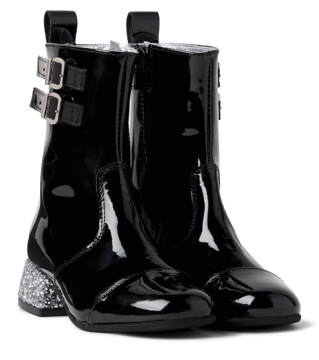 Monnalisa - Glitter patent leather boots