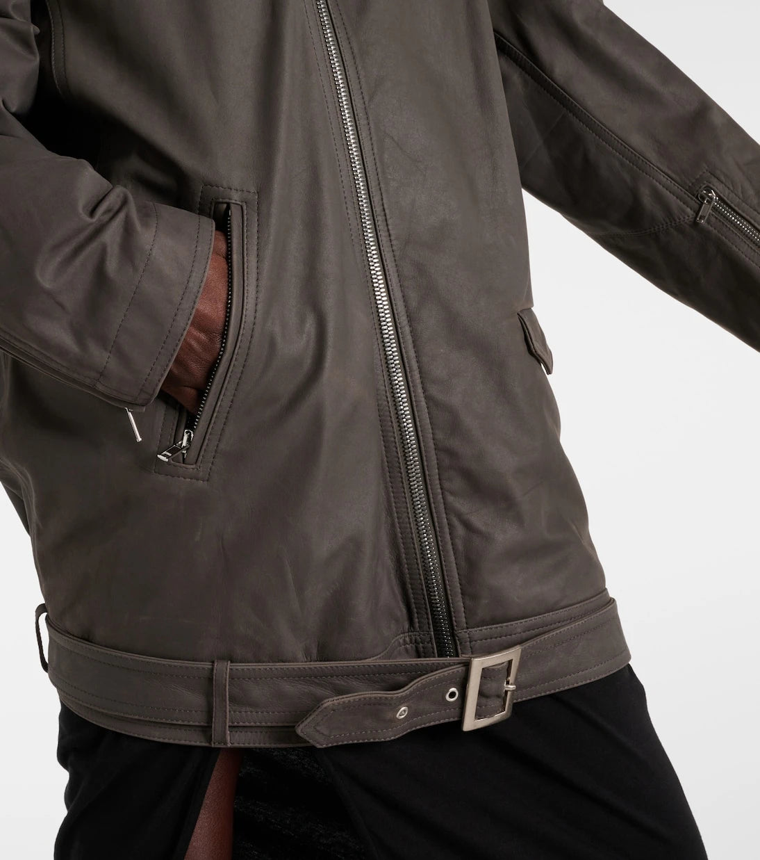 Rick Owens - Oversized leather jacket