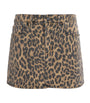 Brown Leopard Good 90s Mini Denim Skirt