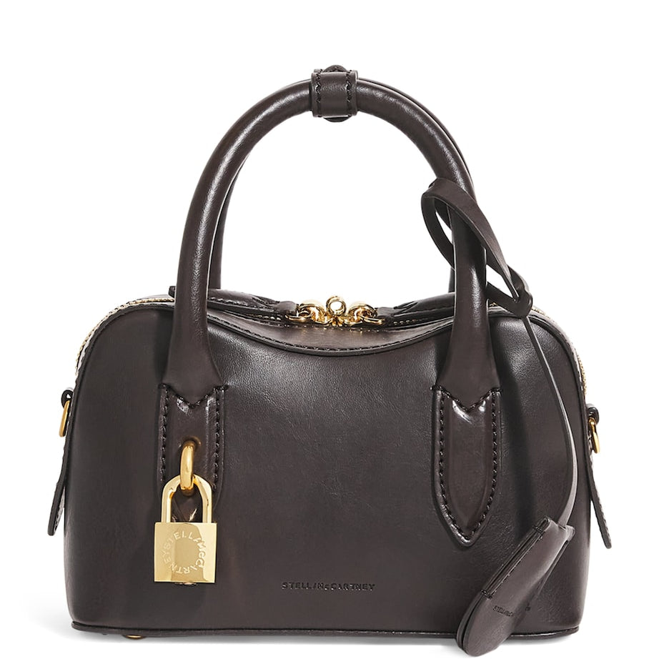 Stella McCartney Brown Tiny Vegan Leather Ryder Top-Handle Bag