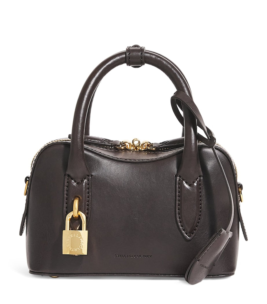 Stella McCartney Brown Tiny Vegan Leather Ryder Top-Handle Bag