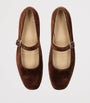 Le Monde Beryl Brown Velvet Mary Jane Ballet Flats