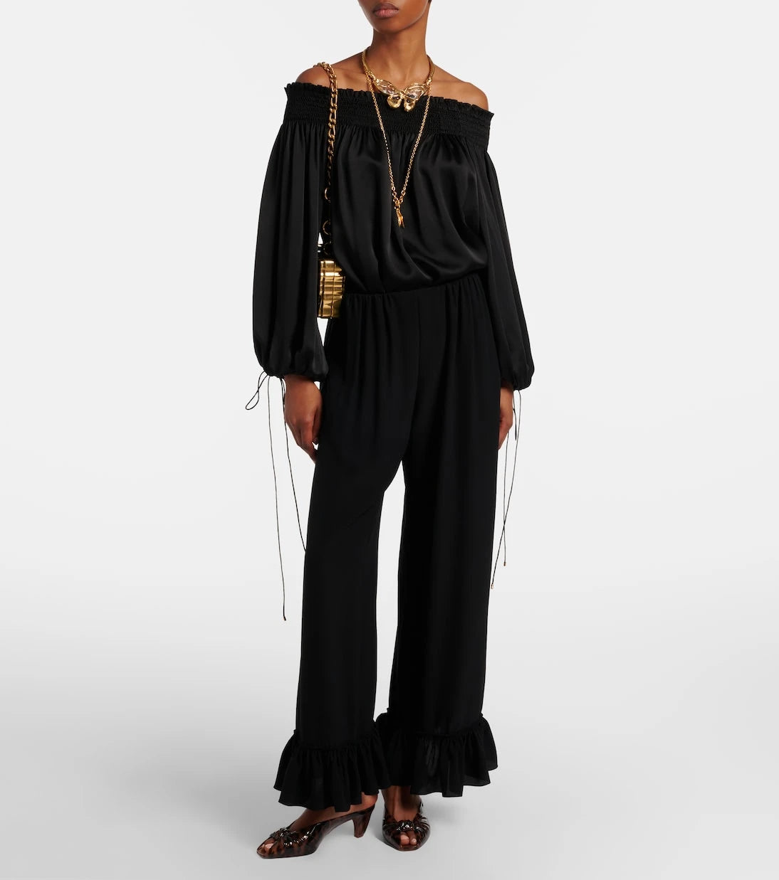 Chloé - Silk crêpe de chine wide-leg pants
