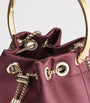 Jimmy Choo Burgundy Satin Bon Bon Top-Handle bag