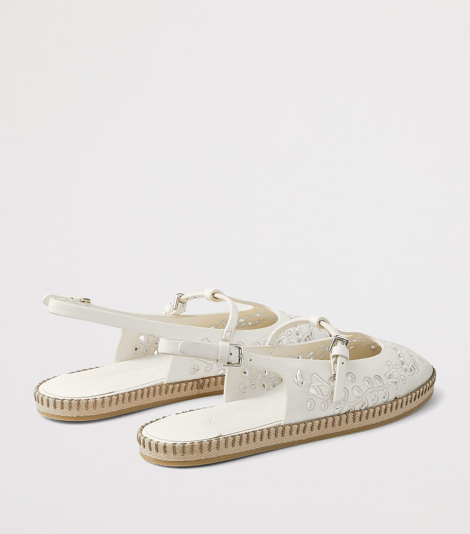 Aimee Leather Slingback Sandals LATTE