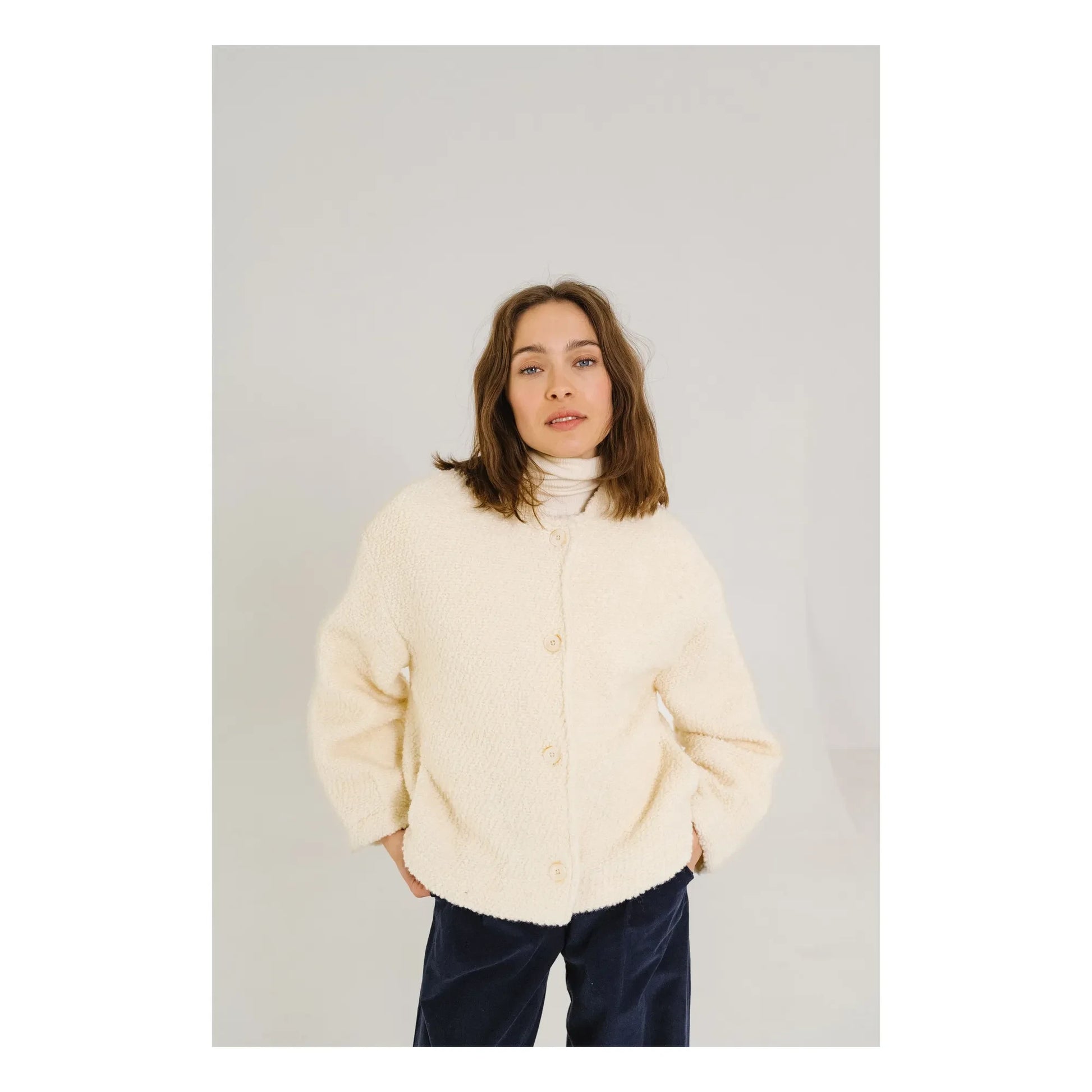 Sacrécoeur - Jay Bouclette Virgin Wool Jacket | White
