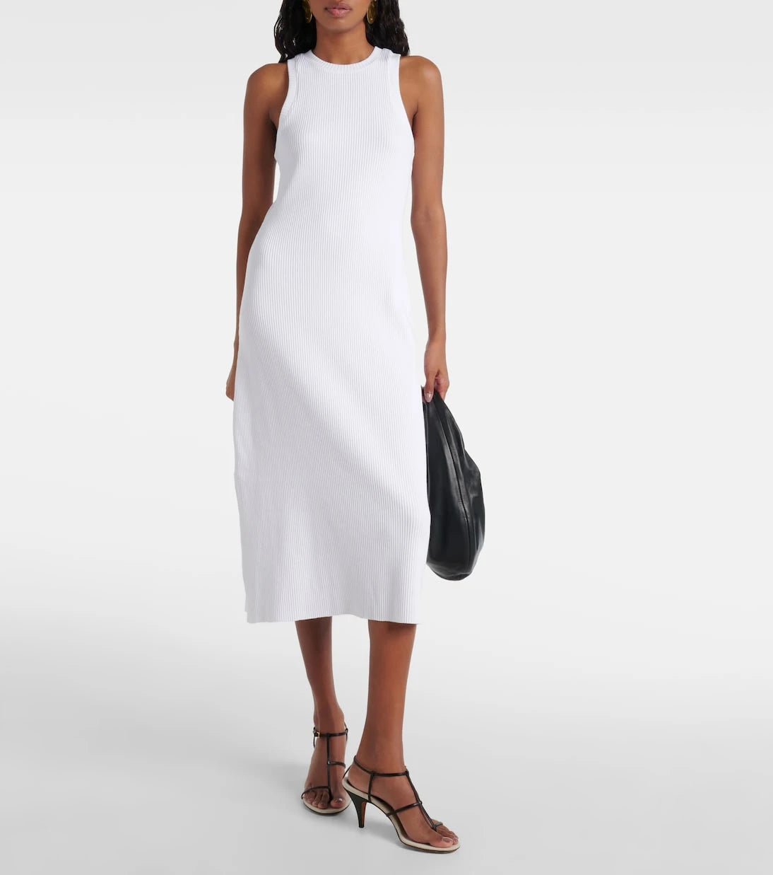 Vince - Ribbed-knit jersey midi dress