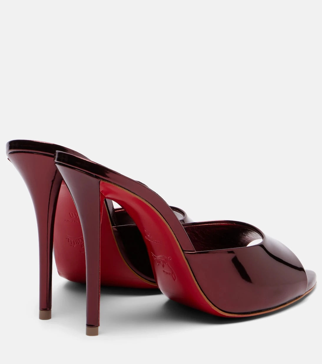Christian Louboutin - Miss Z 100 mirrored leather mules