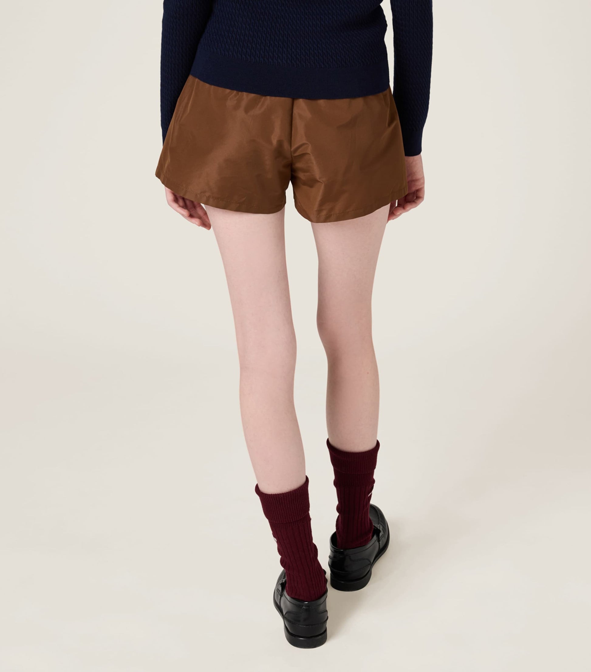 Miu Miu Brown Technical Drawstring Shorts