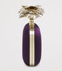 McQueen Purple Silk Carnation Knuckle Clutch Bag