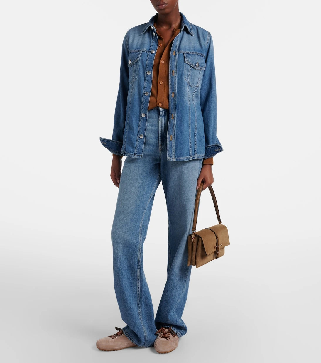 Tod's - T Timeless Small suede shoulder bag
