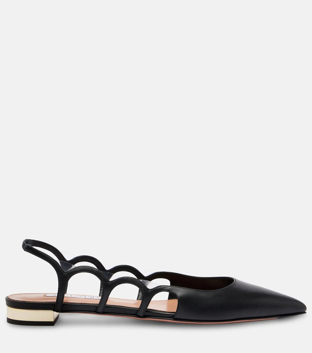 Aquazzura - Endless Love leather slingback flats